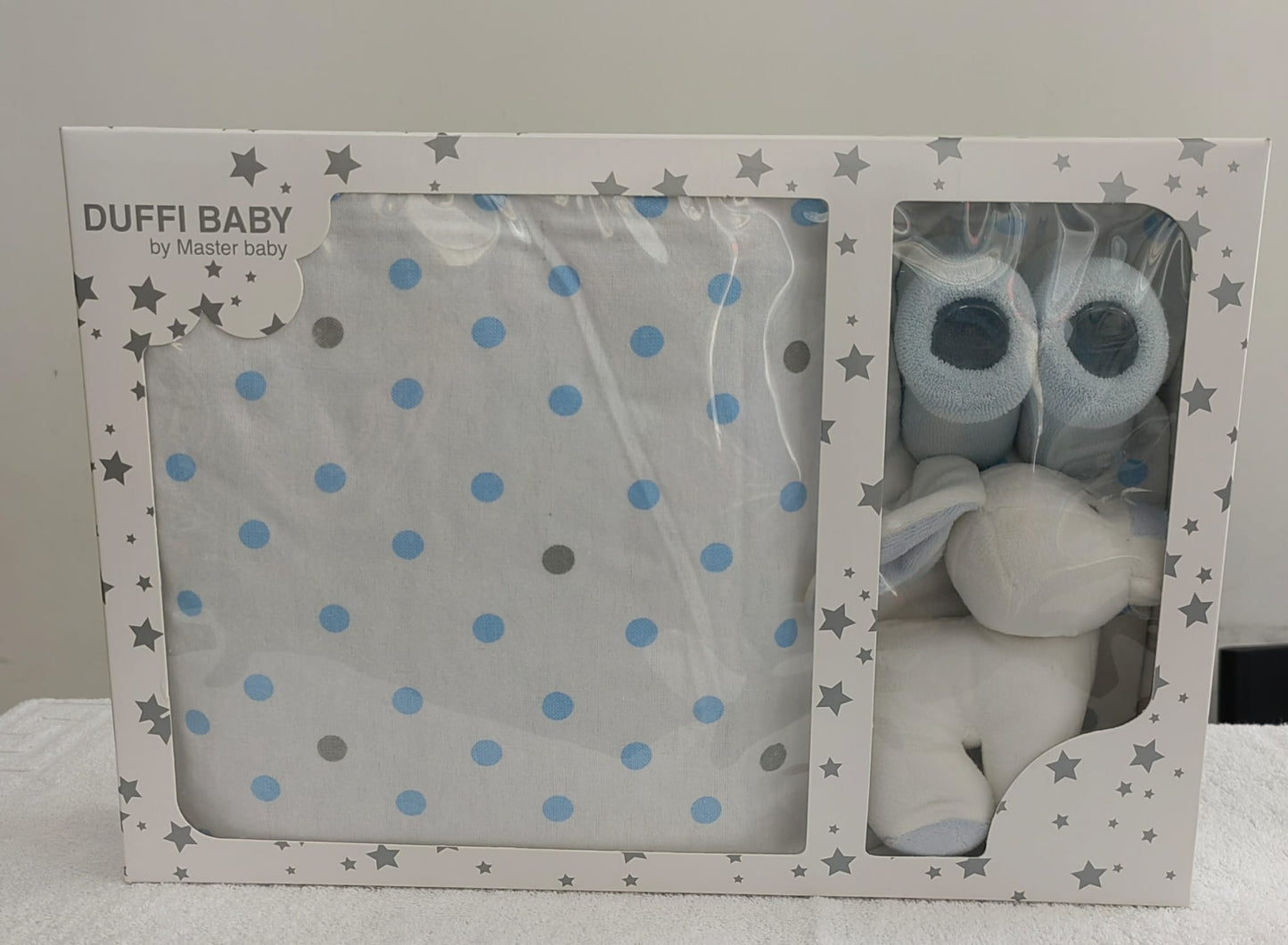 Conjunto Flanela 3 Peças - Manta 80x110cm + Meias + Boneco