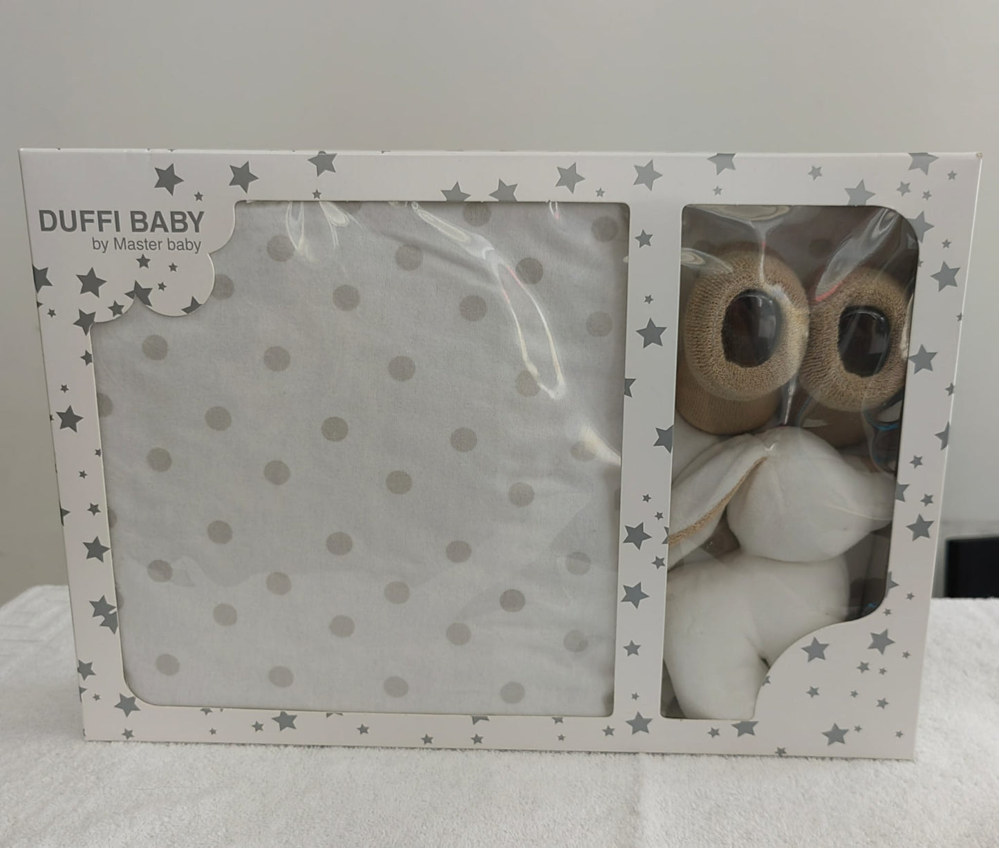 Conjunto Flanela 3 Peças - Manta 80x110cm + Meias + Boneco