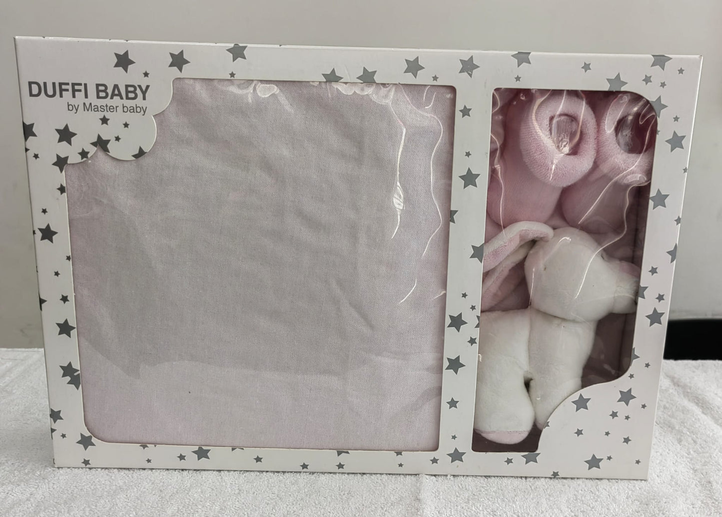 Conjunto Flanela 3 Peças - Manta 80x110cm + Meias + Boneco