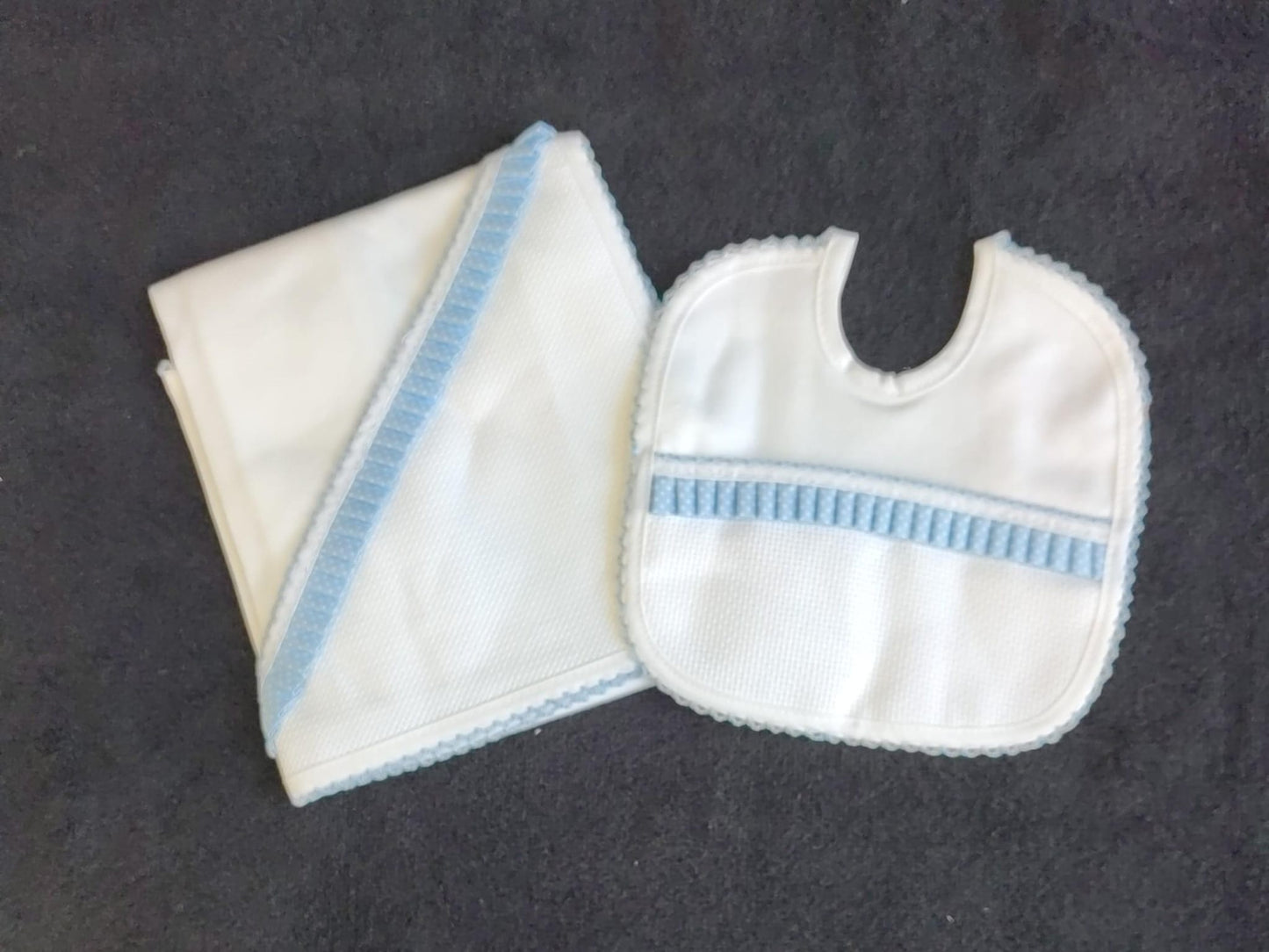 Conjunto Babete + Fralda Personalizável - 100% Algodão