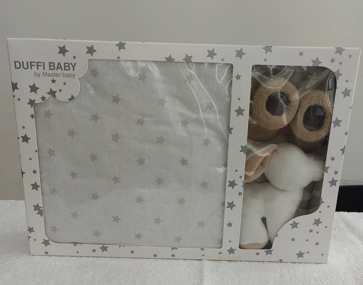 Conjunto Flanela 3 Peças - Manta 80x110cm + Meias + Boneco
