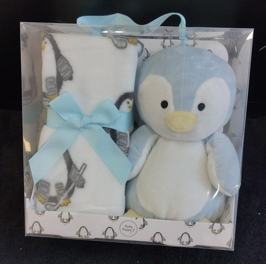Boneco Peluche + Manta Bebé - Conjunto Adorável 2 em 1
