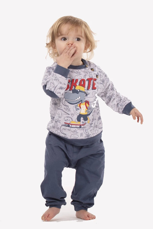 Pijama Rapaz Estampado Sari® Sem Carda - Conforto Primavera/Verão