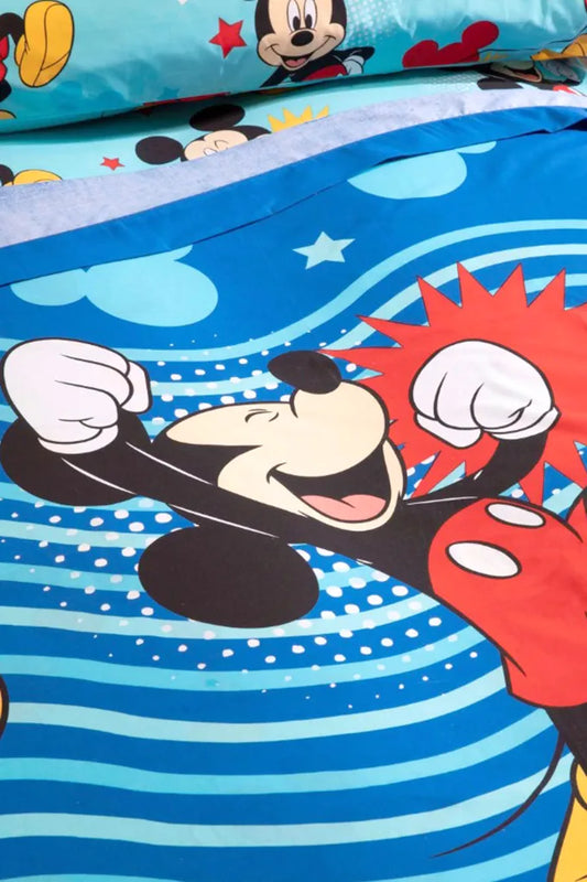 Jogo Lençóis Mickey Disney Licenciado 240x280cm - Magia na Cama