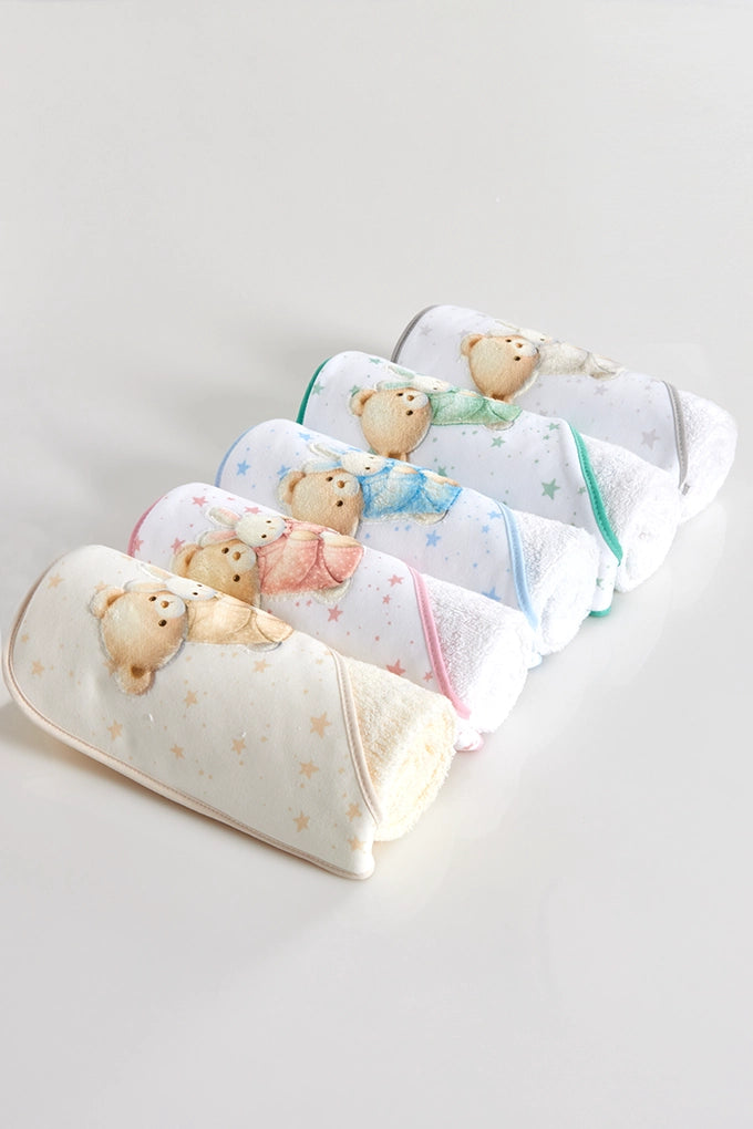 Toalha Bebé Urso Estrelas 80x80cm - Sonhos Celestiais