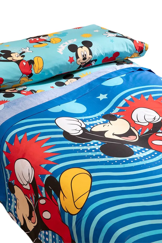Jogo Lençóis Mickey Disney Licenciado 240x280cm - Magia na Cama