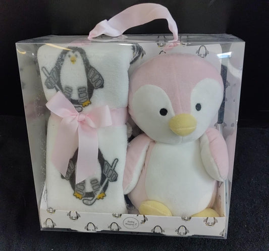 Boneco Peluche + Manta Bebé - Conjunto Adorável 2 em 1