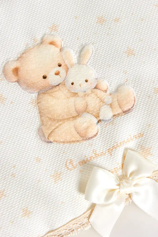 Conjunto Bebé 6 Peças Urso Estrelas - Kit Completo Recém-Nascido