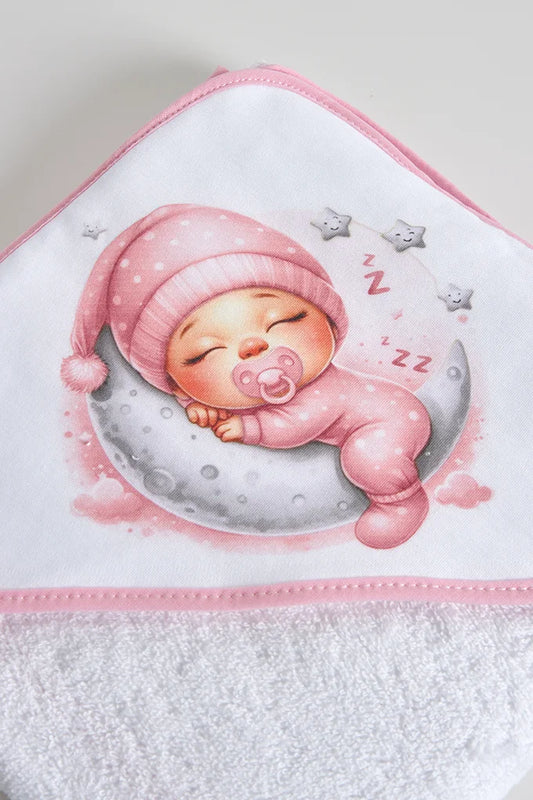 Toalha Bebé Dorminhoco Felpo - Sonhos Doces e Conforto