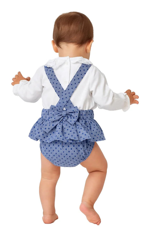Conjunto 2 peças estampado c/ blusa rendada
