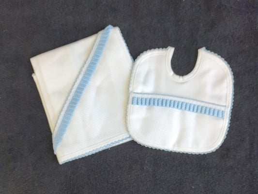 Conjunto Babete + Fralda Personalizável - 100% Algodão