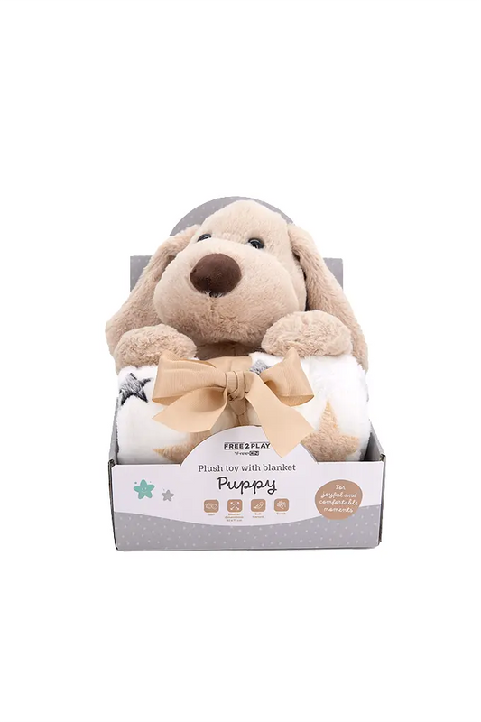 Manta + peluche puppy
