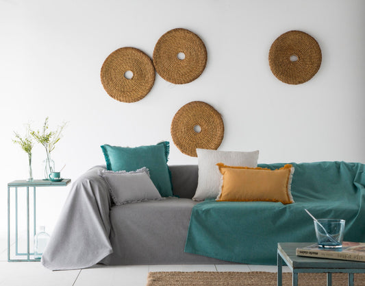 Colcha kasia 
80% Algodão 20%poliéster 
Multiusos 
180x260cm
240x260 cm